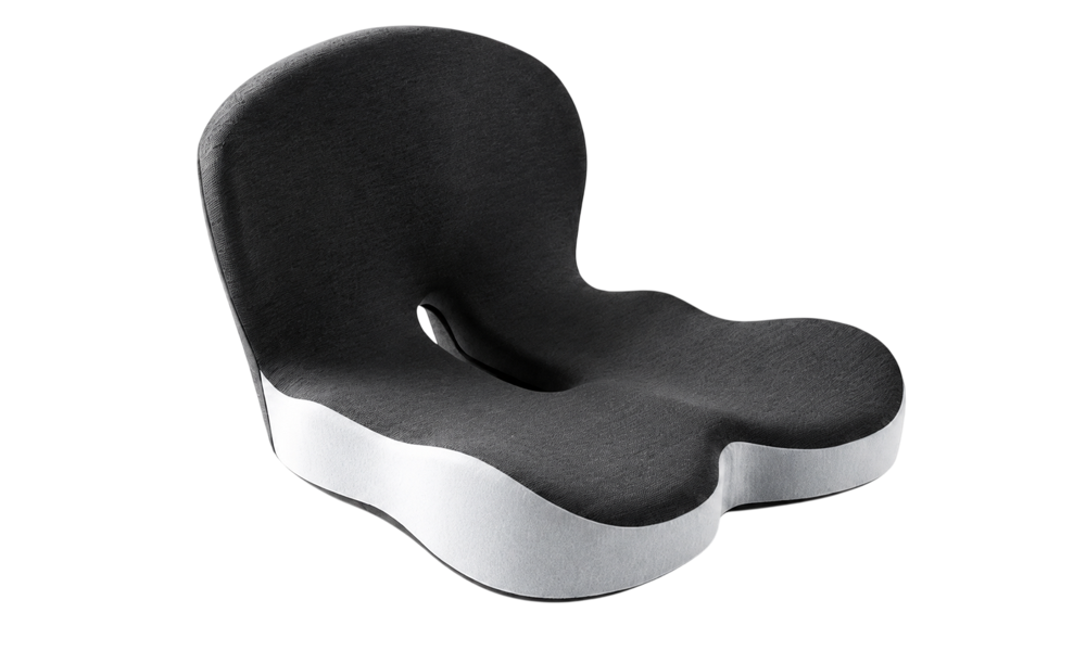 ErgoPad orthopädisches Sitzkissen mit Memory Foam in Anthrazit, Frontansicht